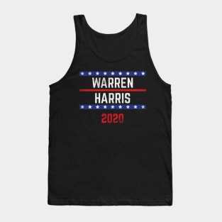 Elizabeth Warren and Kamala Harris on the one ticket? Dare to dream. Presidential race 2020 Distressed text Tank Top